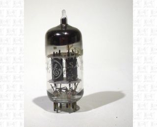 General Electric Ge 12au7a 12au7 Vacuum Tube Usa Gray Plates Ring Getter