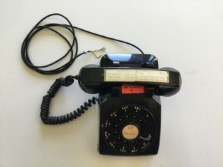 Vintage 60s Western Electric Cd 500 Rotary Dial Desk Phone.  Black.