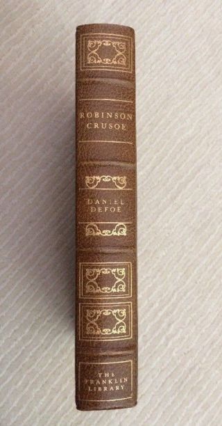 Daniel Defoe ROBINSON CRUSOE Franklin Library 100 Greatest Books UNREAD 3
