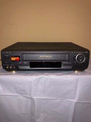 Sony Slv - Ax10 4 - Head Hi - Fi Stereo Vcr Vhs Video Cassette Recorder Player