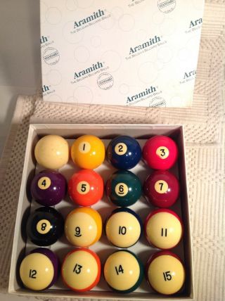 Vintage Pool Balls Belgian Aramith Crown Standard Pool Balls Pool Ball Set -