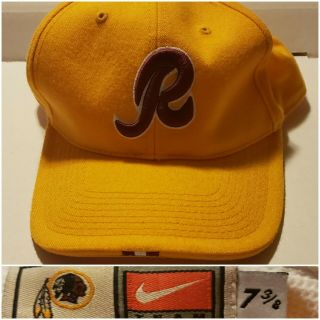 Nike Washington Redskins Football Baseball Cap Hat Fitted Nfl 100 Wool Vintage