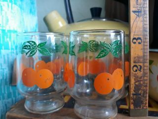 Vintage Libbey Orange Juice Glasses Small Set Of Four