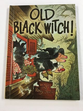 Old Black Witch Wende And Harry Devlin Vintage Children’s Hardcover Storybook