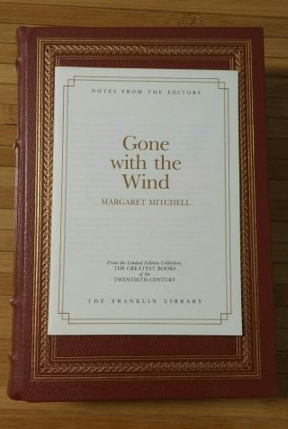Margaret Mitchell GONE WITH THE WIND Franklin Library Limited Edition 3