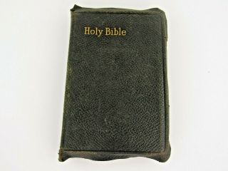 Vintage Black Holman Home Bible A.  J.  Holman Company