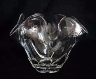 Vintage Elegant Glass Canterbury By Duncan & Miller Flower Arranger Vase