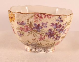 Chintz Open Sugar Bowl Vintage English Lord Nelson Ware - Lovely