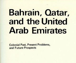 1972_1st.  Ed.  _qatar Bahrain Abu Dhabi Dubai Sharjah Ajman Fujairah Trucial States