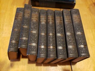 Beacon Lights Of History By John Lord,  8 Volume Set; 1921 Hardcovers