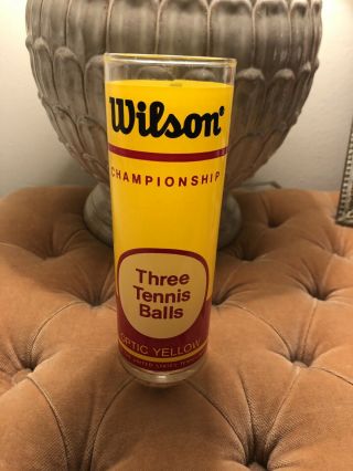 Vintage Collectible Wilson Tennis Balls Can Highball Bar Glass Tumbler