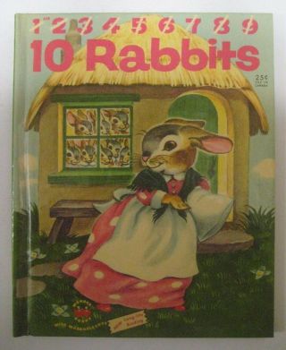 Vtg 1957 Wonder Book 1 2 3 4 5 6 7 8 9 10 Rabbits Miriam Clark Potter Dixon Vg