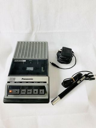 Panasonic Slimline Rq2105b Cassette Player Recorder Tape W/ Cord And Microphone