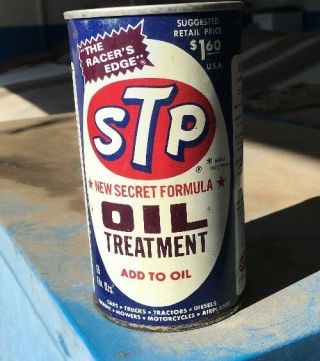 1971 Vintage Stp Oil Treatment Can “the Racers Edge”