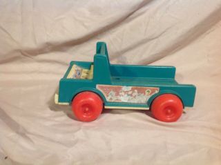 Vintage Fisher Price Little People Vehicle Jeep Click Noises Truck
