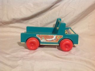 Vintage Fisher Price Little People Vehicle Jeep Click Noises Truck 2