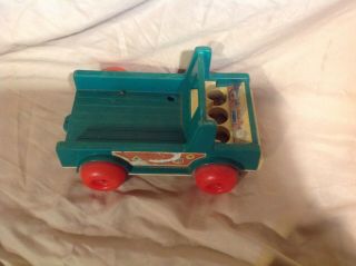 Vintage Fisher Price Little People Vehicle Jeep Click Noises Truck 3