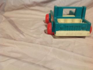 Vintage Fisher Price Little People Vehicle Jeep Click Noises Truck 5