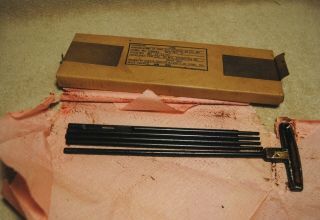 Vintage 1944 Browning 50 Cal Cleaning Rod With Box Wwii Dakota Tractor