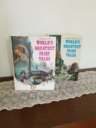 Treasury Of The World’s Greatest Fairy Tales 1 & 2 1972 Danbury Press Hyman Vg