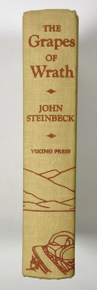 Vintage The Grapes Of Wrath 1939 John Steinbeck Hardback Collectible 3