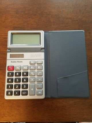 Radio Shack Vintage Calculator Dual Powered Solar Battery EC - 447 5