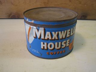 Vintage Maxwell House 1 Pound Coffee Tin B1000