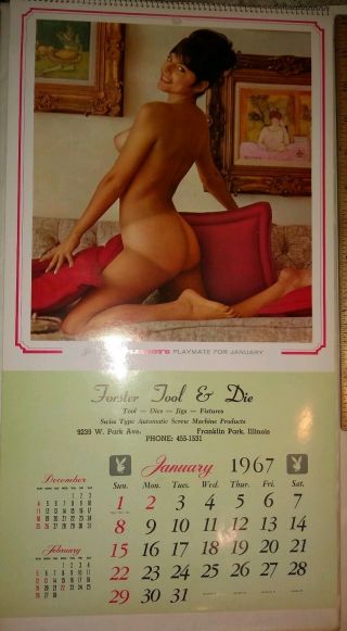 Vintage 1967 Playboy Playmate Calendar With Jo Collins And Donna Michelle