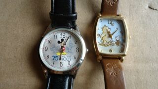 2 Vintage Disney Watches Mickey Mouse Winnie The Pooh Watch