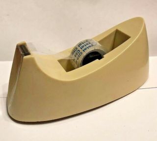 Vintage Scotch Tape Office Dispenser C15 Ivory 3m Model C - 15 -