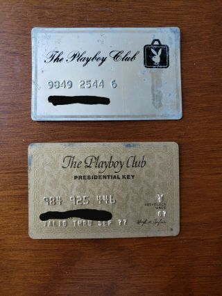 Vintage Playboy Club Presidential Key Cards