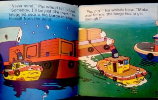 PIP THE TUGBOAT By Edwards Vintage 1970’s Children’s Picture Storytime Book 3