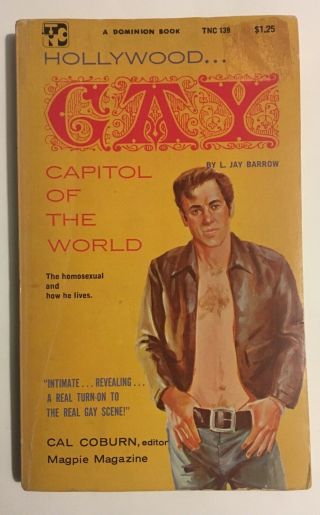 Hollywood Gay Capitol Of The World By L.  Jay Barrow Triumph News 1st Ed.  1968 Mm