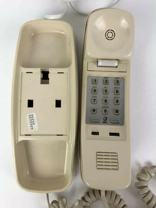 Vintage 1980’s At&t Trimline Push Button Phone Model 2225 Almond With Cord