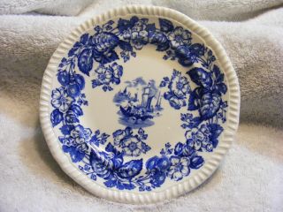Vintage Spode Copeland England Old Salem Blue White 6.  5 " Bread Butter Plate (s)