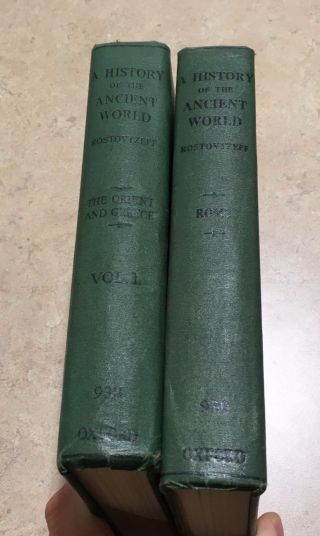 History of the Ancient World Vol I The Orient and Greece Vol II Rome Rostovtzeff 2