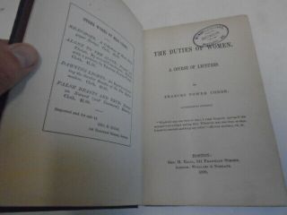 1881 Book On The Duties Of Women Written By Women 
