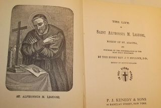 Life St Alphonsus Liguori Mullock Pjkenedy Canonization Bull Hardcover W/acetate