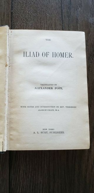 The Iliad Of Homer Translated By Alexander Pope Pre - 1900