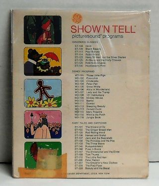 Vintage 1969 General Electric Peter Rabbit Show N Tell Record & Filmstrip ST - 206 2