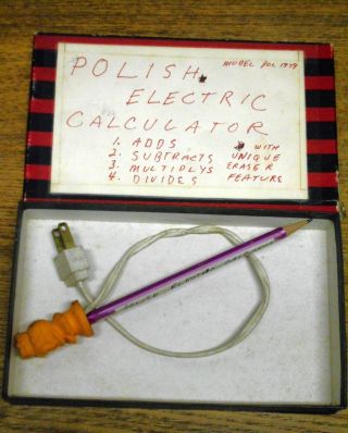 Vintage Homemadenovelty Gag Gift - Polish Electric Calculator