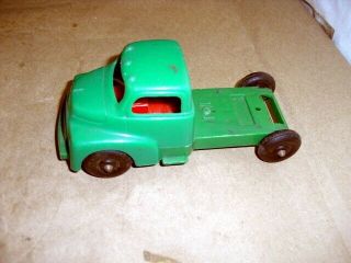 Vintage Hubley Kiddie Toy Truck Tractor Cab Green Metal Restore Or Parts