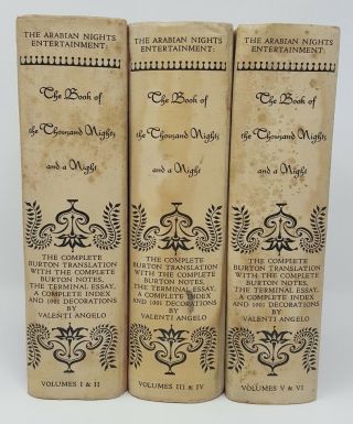 The Book Of A Thousand Nights And A Night Set 3 Volumes 1 - 6 Heritage Press 1934