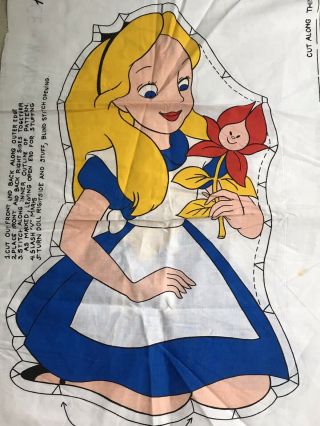 Alice In Wonderland Pillow Panel Ameritx Vintage Disney