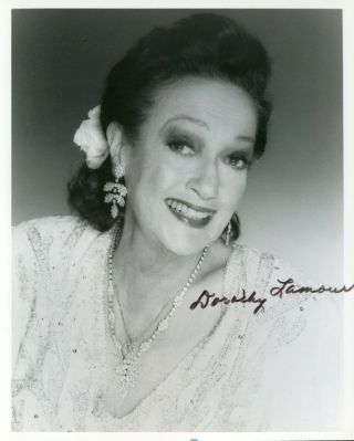 Vintage Autographed 8x10 Celebrity Photograph Dorothy Lamour Actress