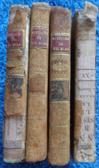 (history Of Gil Blas Of Santillane By Lesage) 1822 (4 Volumes. ) (in French)