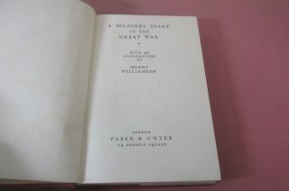 A Soldier ' s Diary of the Great War,  1929,  1st edition,  includes dust jacket 3