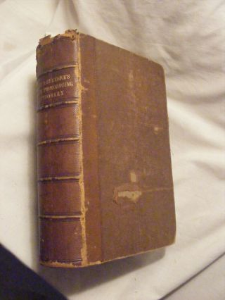 French & English Dictionary (1857) Leather Spine