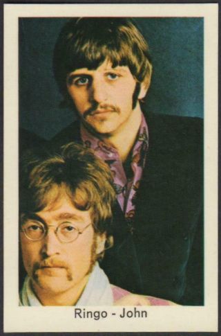 The Beatles - Ringo & John - 1965 - 67 Vintage Swedish Pop Stars Set Gum Card