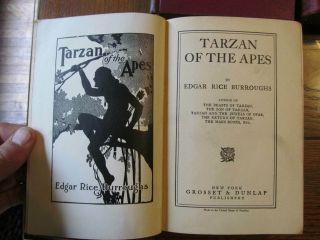Tarzan of the Apes Burroughs Son Beasts 1917 4 titles old vintage books 3